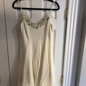 Vera Wang Ivory knee length dress. Size 8